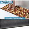 LITA-Bath Rug Custom Size-Rubber Non Slip Quick Dry Super Absorbent Thin Rugs Fit Under Door-Washable Bathroom Floor Mats for in Front of Bathtub,Shower Room,Sink, Rainbow Square, 2' x 35' view 2