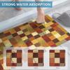 LITA-Bath Rug Custom Size-Rubber Non Slip Quick Dry Super Absorbent Thin Rugs Fit Under Door-Washable Bathroom Floor Mats for in Front of Bathtub,Shower Room,Sink, Rainbow Square, 3' x 15' view 3