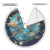 Large Christmas Tree Skirt,Soft Cover Mat Decor,Farmhouse Tree Skirt for Holiday Party Home Decor-World Geography Map view 4