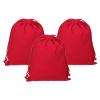 PATIKIL Reusable Drawstring Bags, 10x12.6 Inch 3 Pack Multipurpose Cotton Dust Bags, Luggage Organizer, Travel Essentials Storage Pouch, Red view 1