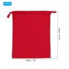 PATIKIL Reusable Drawstring Bags, 10x12.6 Inch 3 Pack Multipurpose Cotton Dust Bags, Luggage Organizer, Travel Essentials Storage Pouch, Red view 2