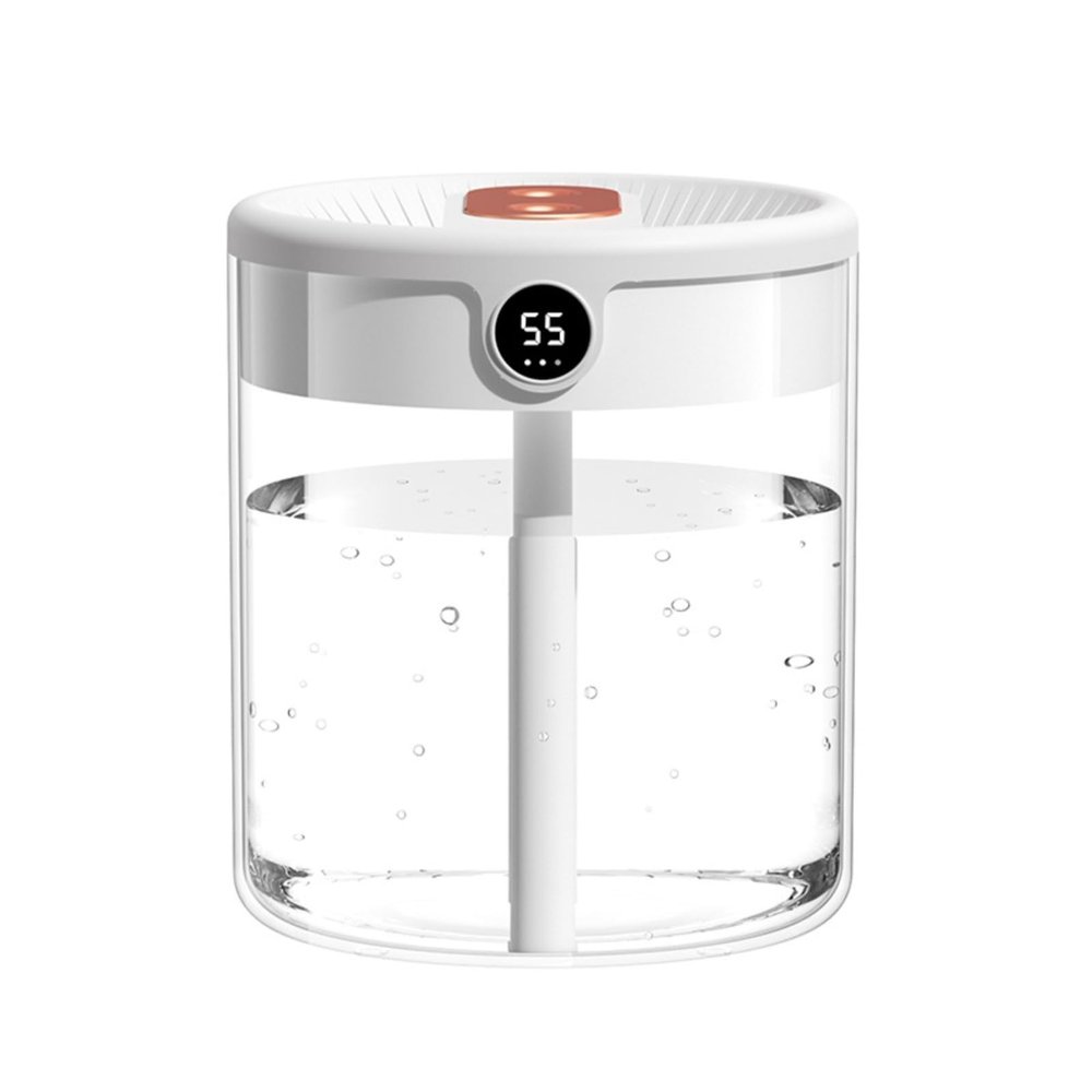 Room Dual Spray Humidifier,Air Humidifiers with 2L Large Water Tank,digital USB Humidifier with Night Light,36dB Quiet Humidifier for Bedroom, Home, Baby Room, Living Room, Yoga, Office (White)