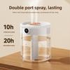 Room Dual Spray Humidifier,Air Humidifiers with 2L Large Water Tank,digital USB Humidifier with Night Light,36dB Quiet Humidifier for Bedroom, Home, Baby Room, Living Room, Yoga, Office (White) view 2