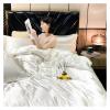 ADovz Blending Natural Mulberry Silk Bedding Set Luxury Satin Silky Queen Size Duvet Cover Set with Sheets King Size Bed Set,Bed Sheets view 3
