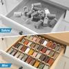 Suneerplay Spice Drawer Organizer 8 Tier, Acrylic Seasoning Organizer Rack, Clear Spice Rack Tray, Kitchen Seasoning Jars Drawers Insert (Jars Not Included/Expandable From 13" to 26") view 3