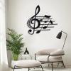 Bisamu Music Decor, Music Wall Art, Sol Key Music Notes, Metal Music Wall Decor, Treble Clef, Music Room Decor, Music Themed Decor, Music Lovers Gift (24" x 24"/ 60.9 x 60.9cm) view 2
