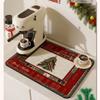 Christmas Style Patterns Kitchen Dish Drying Mat, Countertop Absorbent Drainer Mat Coffee Machine Insulation Pad Diatomite Quick-Drying Sink Mat for Kitchen Decoration (5060cm,Style 1) view 2