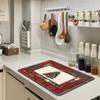 Christmas Style Patterns Kitchen Dish Drying Mat, Countertop Absorbent Drainer Mat Coffee Machine Insulation Pad Diatomite Quick-Drying Sink Mat for Kitchen Decoration (5060cm,Style 1) view 3