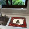 Christmas Style Patterns Kitchen Dish Drying Mat, Countertop Absorbent Drainer Mat Coffee Machine Insulation Pad Diatomite Quick-Drying Sink Mat for Kitchen Decoration (5060cm,Style 1) view 4