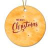 DOREENABE Merry Christmas Biscuit Ceramic Ornaments Circle Merry Christmas Biscuit Christmas Tree Hanging Ornament Holiday Decor Xmas Gifts for Kids Girls Friends Family view 1