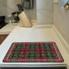 Christmas Style Patterns Kitchen Dish Drying Mat, Countertop Absorbent Drainer Mat Coffee Machine Insulation Pad Diatomite Quick-Drying Sink Mat for Kitchen Decoration (4050cm,Style 3) view 3