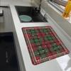 Christmas Style Patterns Kitchen Dish Drying Mat, Countertop Absorbent Drainer Mat Coffee Machine Insulation Pad Diatomite Quick-Drying Sink Mat for Kitchen Decoration (4050cm,Style 3) view 4