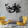 Bisamu Jazz Music Wall Art, Metal Wall Decor, 31" x 20" / 80 x 50cm, Black, Indoor/Outdoor, Modern, Jazz Band, Living Room/Home Office view 1