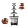 Aimery Chocolate Fountain,Chocolate FondueStainless Steel Sauce Melting Pot, Chocolate Melt Heating Fondue MachineSauce Heater for Party Restaurant Wedding and Birthday (Color : 110V, Size : 4 Tie view 1