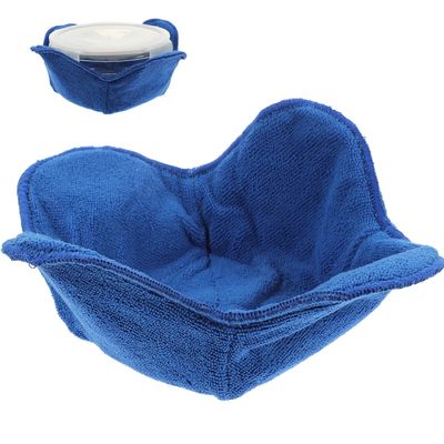 Hemoton Microwave Bowl Holder Quilted Cozy Pad Heat Resistant Hot Pad for Soup Bowls and Hot Food 10.23X10.23X1.96 Inches Lightweight Kitchen Accessory