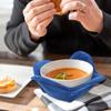 Hemoton Microwave Bowl Holder Quilted Cozy Pad Heat Resistant Hot Pad for Soup Bowls and Hot Food 10.23X10.23X1.96 Inches Lightweight Kitchen Accessory view 2