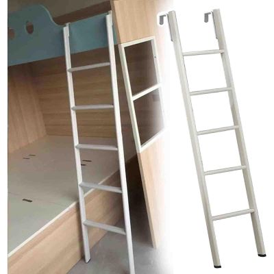 BXKCFYBSQ White Bunk Bed Ladder Loft Bed Ladder with 2 Hooks, Camper Bunk Bed Ladder for Travel Trailer, Capacity 150kg/330lbs (Size : 1.65m/65 Inch)
