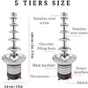 Aimery Chocolate Fountain,Chocolate FondueStainless Steel Sauce Melting Pot, Chocolate Melt Heating Fondue MachineSauce Heater for Party Restaurant Wedding and Birthday (Color : 220V, Size : 5 Tie view 2