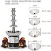 Aimery Chocolate Fountain,Chocolate FondueStainless Steel Sauce Melting Pot, Chocolate Melt Heating Fondue MachineSauce Heater for Party Restaurant Wedding and Birthday (Color : 220V, Size : 5 Tie view 3