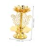 2pcs Lotus Candle Holders Butter Lamp Base for Buddhist Use Decorative Candlestick Flower Design for Home and Decor view 2