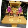 2pcs Lotus Candle Holders Butter Lamp Base for Buddhist Use Decorative Candlestick Flower Design for Home and Decor view 4
