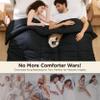 Bedsure Comforter Duvet Insert - Quilted Comforters Oversize Queen Size, All Season Duvet, GentleSoft Down Alternative Bedding, with 8 Tabs, Gifts for Women/Men, Black, Oversize Queen 98 x 98 Inches view 2