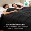 Bedsure Comforter Duvet Insert - Quilted Comforters Oversize Queen Size, All Season Duvet, GentleSoft Down Alternative Bedding, with 8 Tabs, Gifts for Women/Men, Black, Oversize Queen 98 x 98 Inches view 3