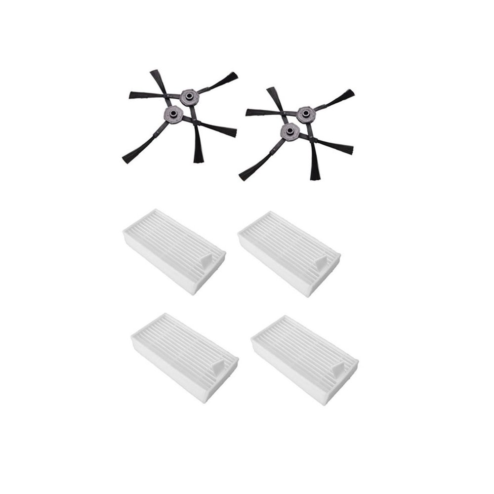 4X Robot HEPA Filter + 4X Side Brush Compatible for IBoto Aqua X310 Robotic Vacuum Cleaner Parts