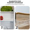 BESTonZON 2pcs Refrigerator Storage Basket Wire Baskets for Freezer Organization Vegetable and Fruit Bin for Home Kitchen Organization view 2