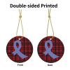 Stomach Cancer Awareness Ribbon American Flag Unique Circular Christmas Tree Ceramic Hanging Radiate Holiday Elegance Home Decor1 view 3