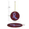 Stomach Cancer Awareness Ribbon American Flag Unique Circular Christmas Tree Ceramic Hanging Radiate Holiday Elegance Home Decor1 view 4