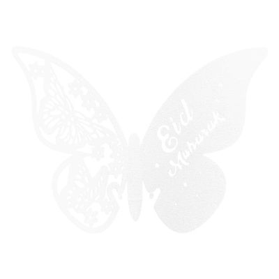 100Pcs 3D For Butterfly Number Name Paper Place Cards Wine Glass Cup Card Eid Wedding Party Decoration Women 3pcs Set