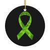 Cerebral Palsy Awareness Ribbon Unique Circular Christmas Tree Ceramic Hanging Radiate Holiday Elegance Home Decor9 view 1