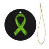 Cerebral Palsy Awareness Ribbon Unique Circular Christmas Tree Ceramic Hanging Radiate Holiday Elegance Home Decor9 view 2