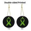 Cerebral Palsy Awareness Ribbon Unique Circular Christmas Tree Ceramic Hanging Radiate Holiday Elegance Home Decor9 view 3