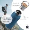 Bambaw Insulated Water Bottle 16 oz, Blue Water Bottle Stainless Steel, Reusable Water Bottle Dishwasher Safe, Stainless Steel Water Bottle Insulated  Aegean Blue view 2