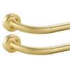2 Pack Brass Disc Curtain Rods, 28-48 Inches Window Curtain Rod,Adjustable Room Darkening Drapery Rod with Aluminum Finials and Brackets,Wrap Around Design view 1
