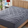 ELVEN HOME Queen Mattress Pad for Back & Hip Pain Relief, Pillow Top Cooling Bed Topper Quilted Fitted, Hotel Quality Deep Pocket Soft Queen Mattress Protector Cover Washable (60x80 inch, Grey) view 1