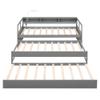 YOPTO Twin XL Wood Daybed with 2 Trundles, 3 Storage Cubbies, 1 Light for Free and USB Charging Design, for Bedroom/Living Apartment/Guest-Room,Gray view 4