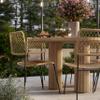 Tov Furniture Patti Textured Faux Travertine Indoor/Outdoor Round Dining Table view 2