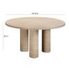 Tov Furniture Patti Textured Faux Travertine Indoor/Outdoor Round Dining Table view 3