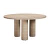 Tov Furniture Patti Textured Faux Travertine Indoor/Outdoor Round Dining Table view 4