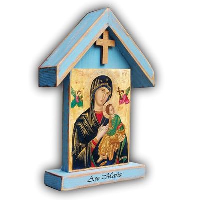 Our Lady of Perpetual Help, Icon of Mother Mary, Our Lady icon, religious icon Mother Mary, Virgin Mary Icon, Mother Mary and Jesus (SMALL: 5.1 x 3.1 in (13x8 cm))