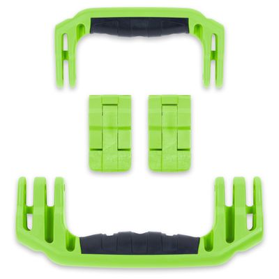 Pelican 1510 Replacement Handle & Latch Set by ColorCase - Lime Green Handles & Double Throw Latches