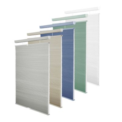 Sulugood Top Down Bottom Up Cellular Shades for Windows,Light Filtering Cordless Honeycomb Blinds,UV Protection Easy Install Window Blinds for Home Office Door.Light Gray.39.5" W x 56" H