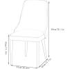 Amunpitic Chair for Kitchen Set of 6, Upholstered Dining Chairs with Backrest, Modern Kitchen & Dining Room Chairs, for Kitchen, Dining, Living Room (White) view 3