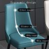 Amunpitic Chair for Kitchen Set of 6, Upholstered Dining Chairs with Backrest, Modern Kitchen & Dining Room Chairs, for Kitchen, Dining, Living Room (White) view 4
