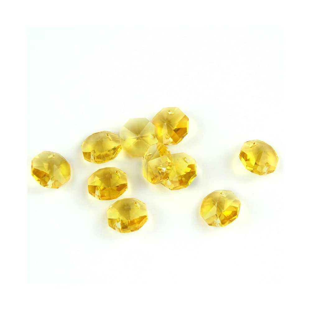 Chandelier Crystal Prisms Pendants 14mm 1 Hole/2 Holes Crystal Chandelier Beads Prism Pendant for Lighting Parts Chandelier Crystal Prisms Pendants (Color : 1 Hole, Size : 1000pcs)