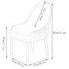 Amunpitic Kitchen Chair Set of 1/2/4/6, Dining Chair PU Leather Living Room with Backrest, Upholstered Dining Chairs, for Dining Room, Kitchen, Vanity, Living Room (M 1Pack) view 3