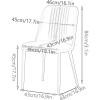 Amunpitic Kitchen Chairs Set of 2/4/6/8, Upholstered Dining Chairs, Dining Chairs Modern with PU Leather Upholstered with Metal Legs, for Kitchen Dining Living Room Chairs (White Set of 4) view 3